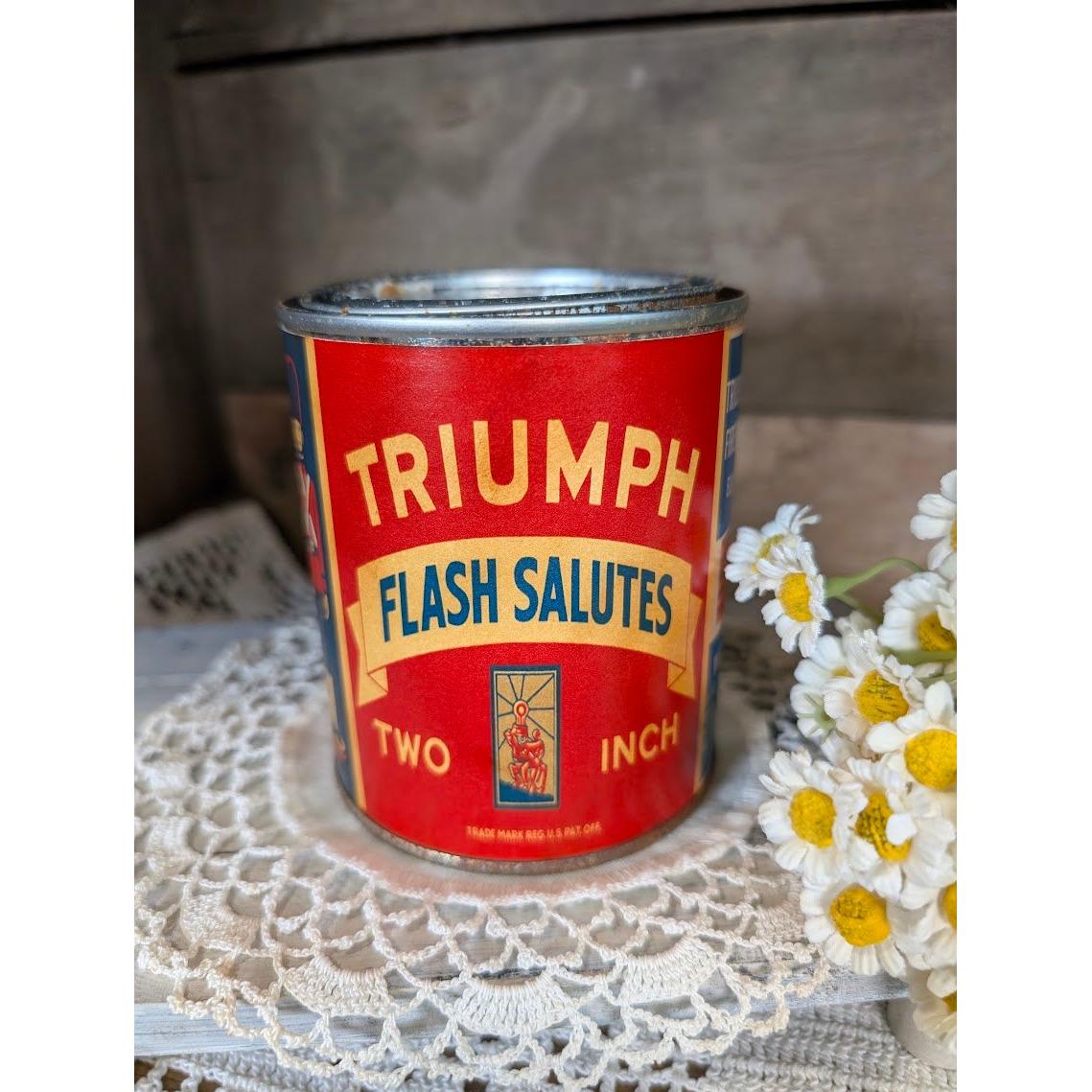 TRIUMPH Flash Salutes Firecracker Vintage Inspired Rusted Can - Pint - Americana