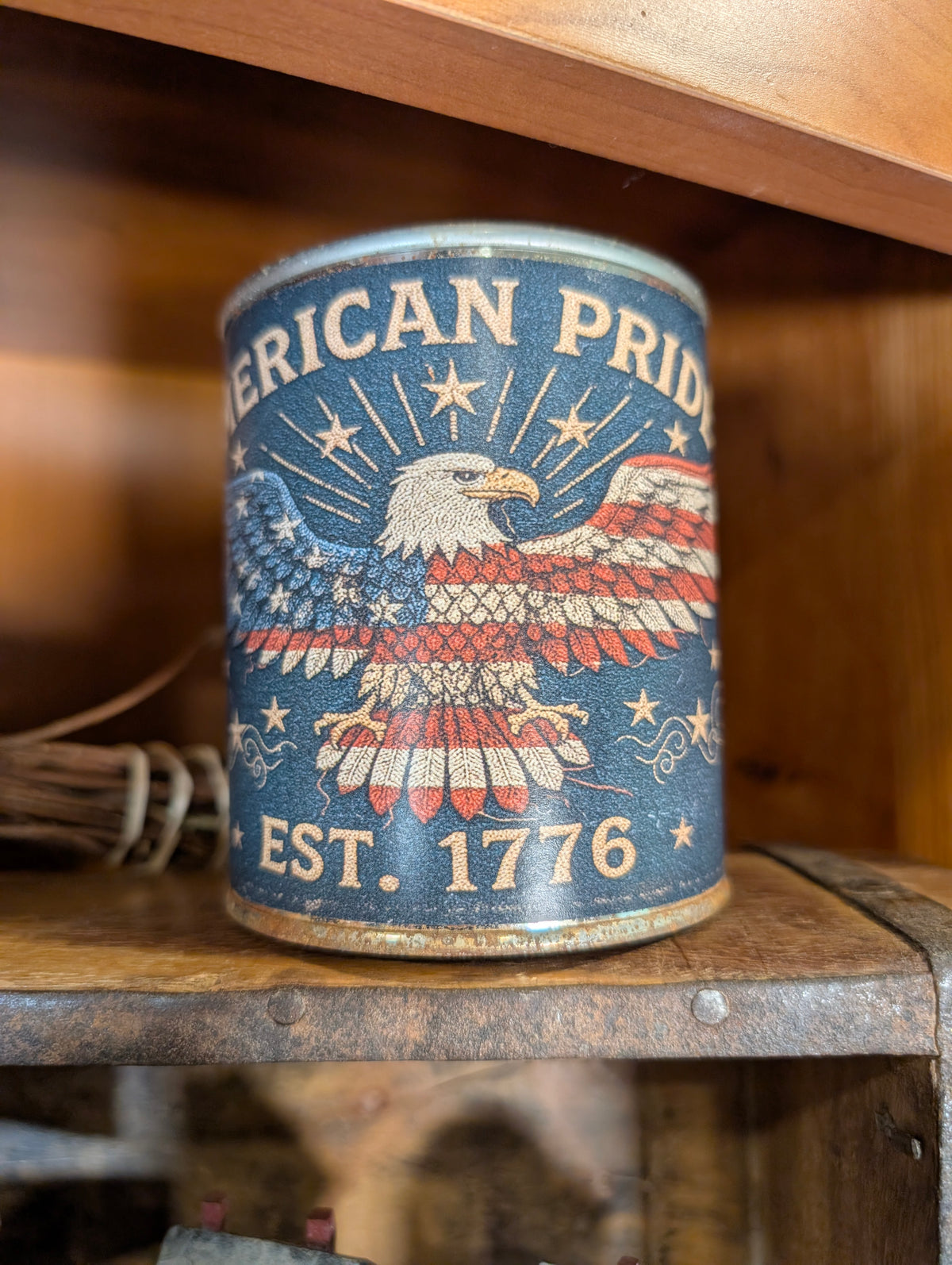 Assorted Americana Rusted Tin Can