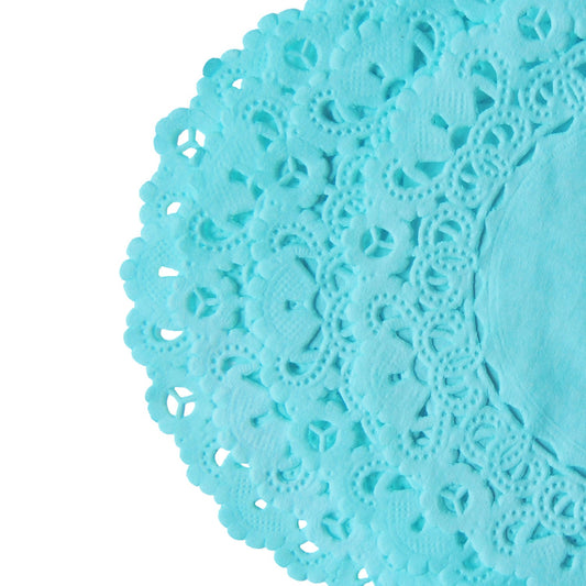 ROBIN EGG BLUE Paper Lace Doilies | 8" 12" Sizes | Light Blue Paper Doily, Blue Chargers, Blue Placemats