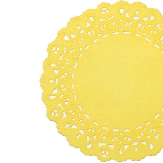 LEMON YELLOW Paper Doilies | 4" 6" 8" 10" Sizes | Yellow Color Doily, Yellow Decorations, Yellow Wedding