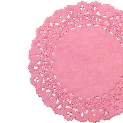 20 - 6" STRAWBERRY PINK Paper Doilies | Pink Paper Doily, Pink Doily, Pink Chargers, Pink Placemats, Pink Centerpieces