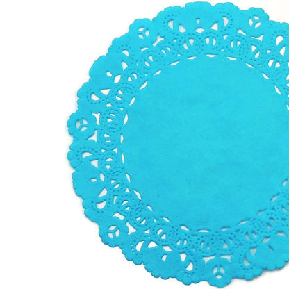 BAHAMA BLUE Normandy Paper Lace Doilies | 5" 8" 10" Sizes | Teal Doily, Turquoise Doily,  Blue Paper Doily