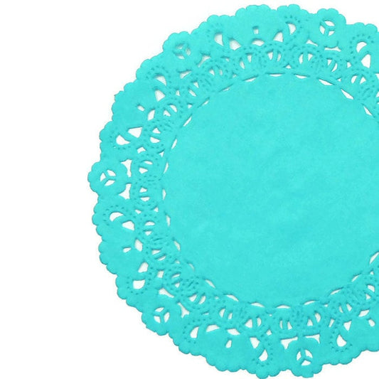 MERMAID AQUA Paper Doilies | 6" 8" 10" Sizes | Aqua Blue Paper Doily, Aqua Wedding, Blue Placemats