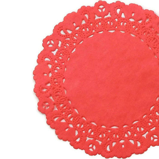 POPPY CORAL Color Paper Lace Doilies | 4" 6" 8" Sizes | Guava Doilies, Chargers, Watermelon Doilies