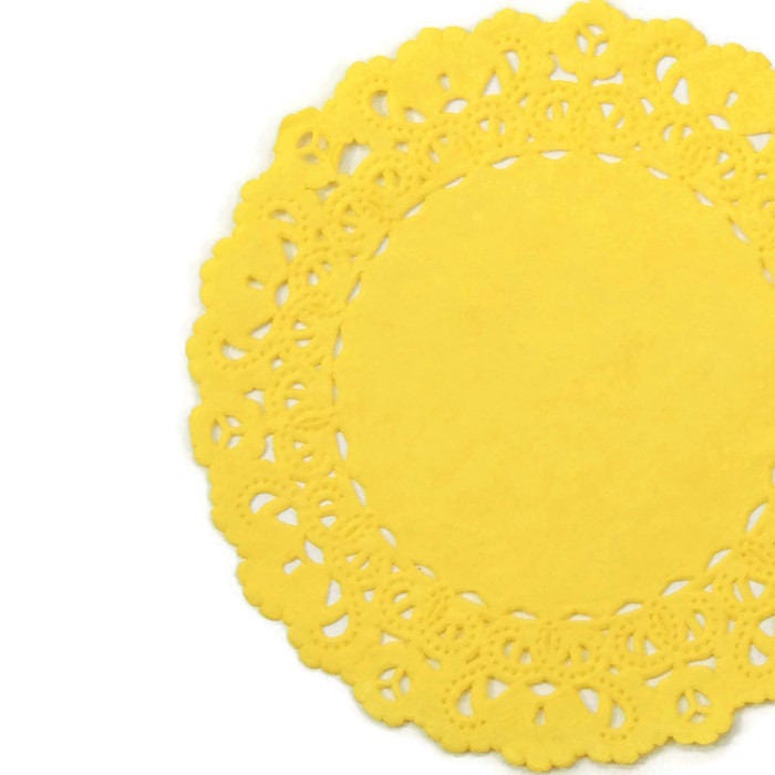CANARY YELLOW Paper Doilies | 4" 6" Sizes | Yellow Color Doily, Yellow Chargers, Yellow Table Centerpieces, Junk Journal Doilies