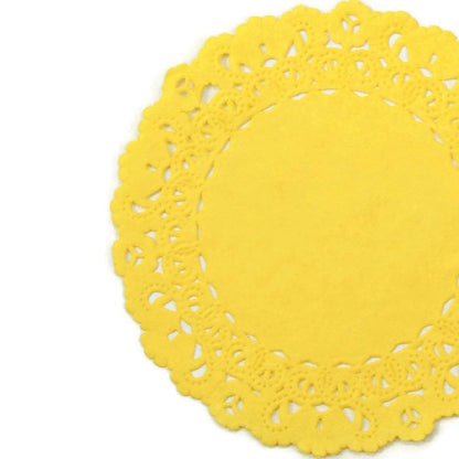 CANARY YELLOW Paper Doilies | 4" 6" Sizes | Yellow Color Doily, Yellow Chargers, Yellow Table Centerpieces, Junk Journal Doilies