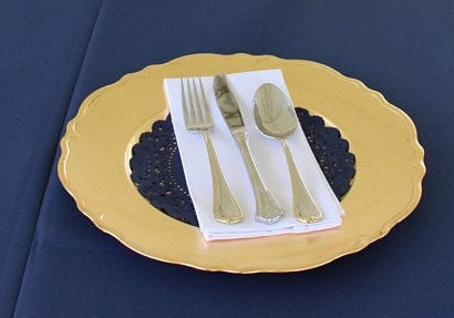 10  - 10" AUTUMN GOLD French Lace Paper Doilies | Golden Yellow Paper Doilies, Yellow Paper Chargers, Yellow Placemats