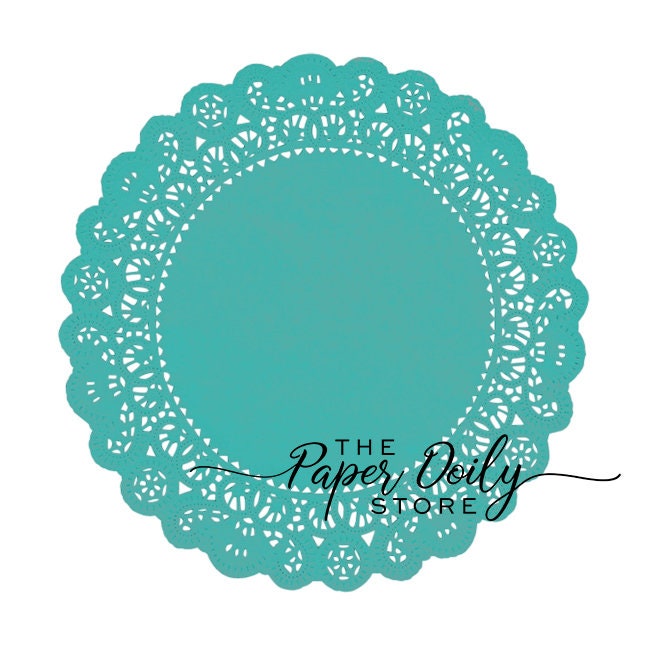 SEAFOAM Paper Doilies Normandy | 5" 6" 8" Sizes | Teal Paper Doily, Teal Chargers, Sea foam Doilies, DIY Invitations