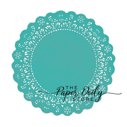 SEAFOAM Paper Doilies Normandy | 5" 6" 8" Sizes | Teal Paper Doily, Teal Chargers, Sea foam Doilies, DIY Invitations