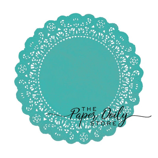 SEAFOAM Paper Doilies Normandy | 5" 6" 8" Sizes | Teal Paper Doily, Teal Chargers, Sea foam Doilies, DIY Invitations
