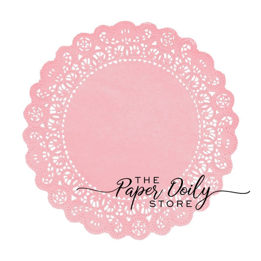 ROSE BUD PINK Paper Doilies Normandy  | 6" 8" 10" Sizes | Pink Paper Doily, Light Pink Doily, Pink Charger, Peach Pink Doilies