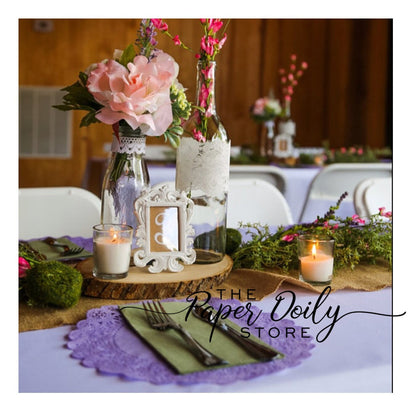 HOT PINK Paper Doilies Normandy | 4" 6" 12" Sizes | Pink Doily, Hot Pink Doily, Pink Charger