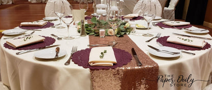 10  - 10" AUTUMN GOLD French Lace Paper Doilies | Golden Yellow Paper Doilies, Yellow Paper Chargers, Yellow Placemats
