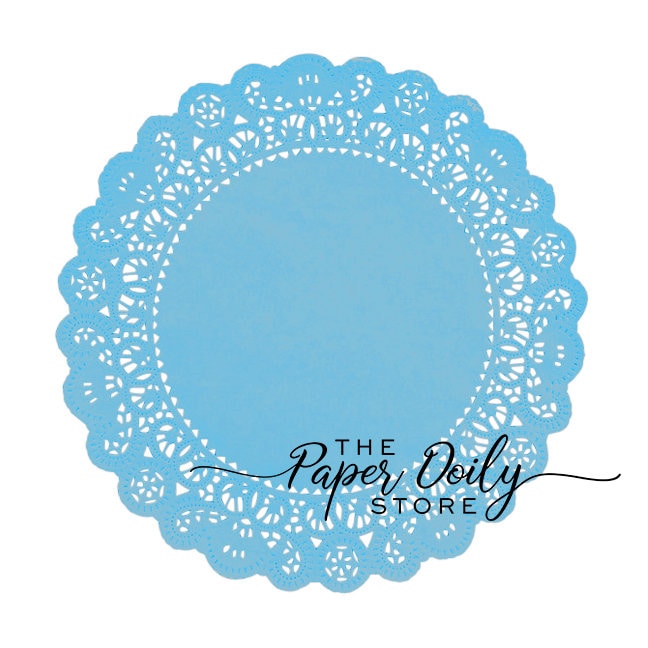 13 - 6" PASTEL BLUE Normandy Paper Doilies | Light Blue Paper Doilies Weddings, Baby Shower