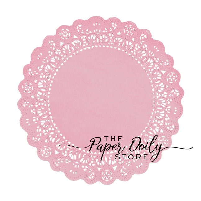 PINK Paper Doilies Normandy | 4" 5" 6" 8" 16" Size | Pink Doily, Pink Chargers, Pink Placemats, Baby Shower Pink, Pink Centerpiece