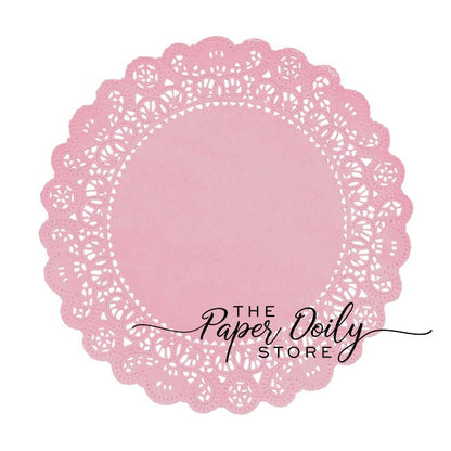 PINK Paper Doilies Normandy | 4" 5" 6" 8" 16" Size | Pink Doily, Pink Chargers, Pink Placemats, Baby Shower Pink, Pink Centerpiece