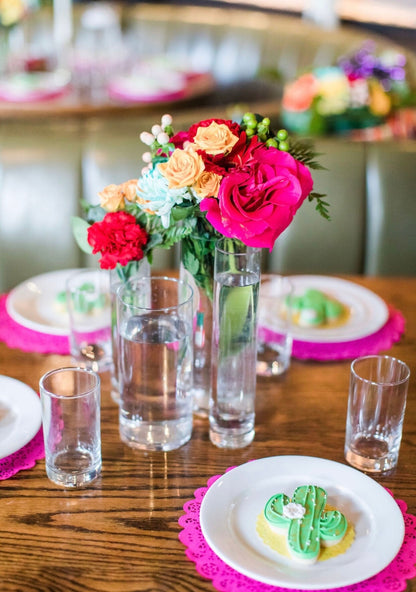 15 - 4" FUCHSIA Paper Doilies | Bright Pink Placemats, Fuchsia Chargers, Bright Pink Doily, Cinco de Mayo Decor, Hot Pink Doilies