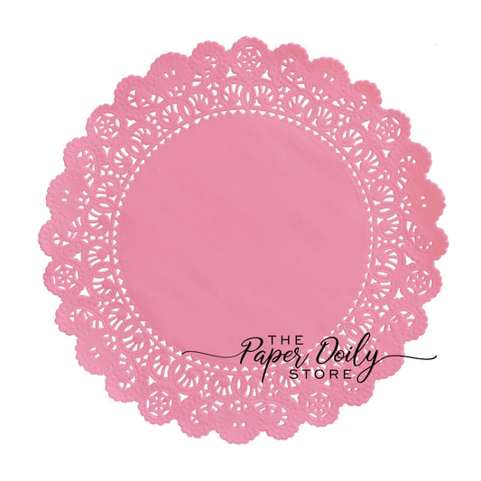 20 - 6" STRAWBERRY PINK Paper Doilies | Pink Paper Doily, Pink Doily, Pink Chargers, Pink Placemats, Pink Centerpieces