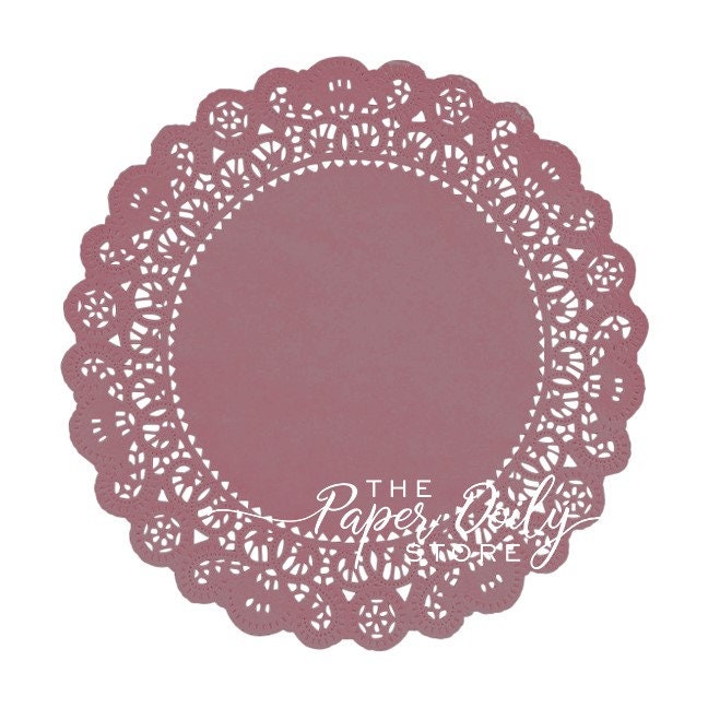 20 - 4" DUSTY WINE Pink Paper Doilies, Mauve Paper Doilies, Mauve Pink Wedding