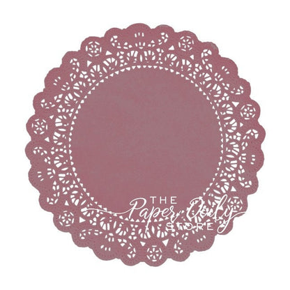 20 - 4" DUSTY WINE Pink Paper Doilies, Mauve Paper Doilies, Mauve Pink Wedding