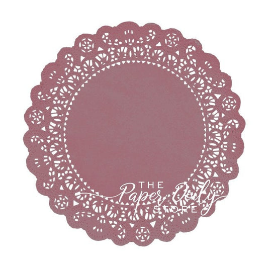 20 - 4" DUSTY WINE Pink Paper Doilies, Mauve Paper Doilies, Mauve Pink Wedding