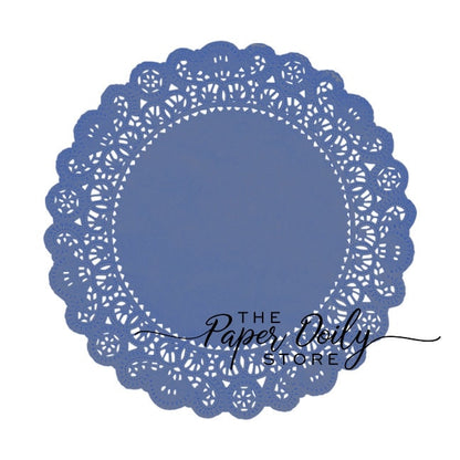 PERIWINKLE Paper Doilies Normandy | 4" 8" 12" Round Size | Grape Color Doily, Purple Doilies, Purple Wedding, Purple Blue Doilies