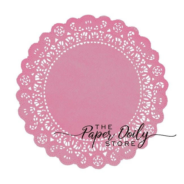 WILDFLOWER PINK Paper Doilies | 8" 10" Sizes | Light Pink Doily, Pink Paper Doilies, Pink Chargers, Rose Pink Placemats