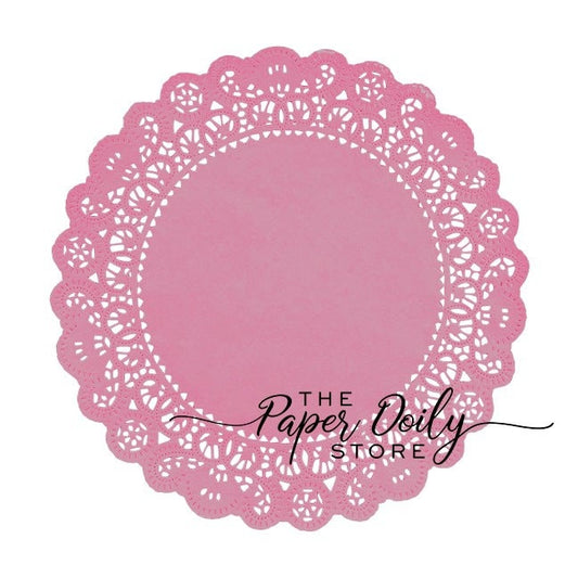 WILDFLOWER PINK Paper Doilies | 8" 10" Sizes | Light Pink Doily, Pink Paper Doilies, Pink Chargers, Rose Pink Placemats