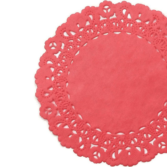 CORAL REEF Normandy Doilies | 8" 14" Sizes | Coral Paper Doily, Coral Paper Doilies, Coral Placemats, Coral Charger