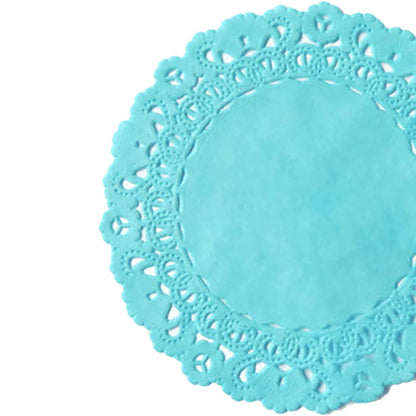 10 - 10" MOUNTAIN LAKE BLUE Paper Lace Doilies | Light Blue Paper Doily, Blue Chargers, Blue Placemats