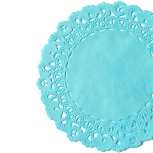 10 - 10" MOUNTAIN LAKE BLUE Paper Lace Doilies | Light Blue Paper Doily, Blue Chargers, Blue Placemats