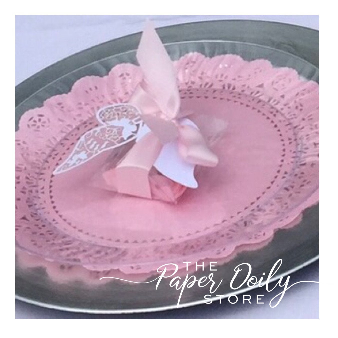 HOT PINK ROSE Normandy Paper Doilies | 5" 8" Sizes | Hot Pink Charger Plates, Fuchsia Paper Doilies, Bright Pink Doily