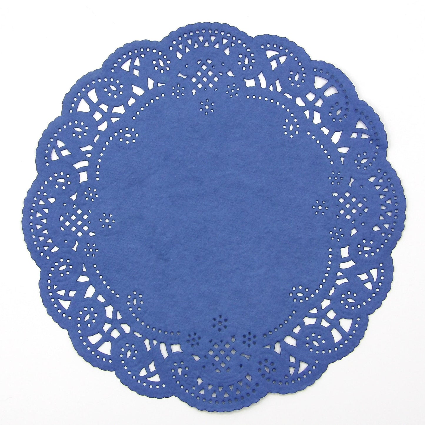 SAPPHIRE BLUE French Lace Paper Doilies | 6" Size | Round Royal Doilies, Dark Blue Chargers, Sapphire Placemats, Sapphire Chargers