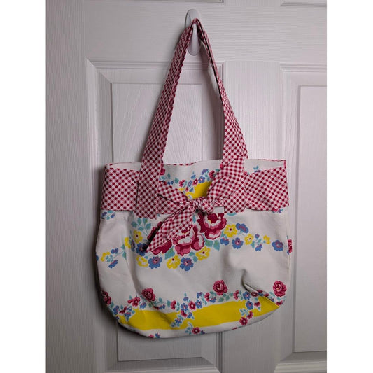 VINTAGE Tablecloth Summertime Repurpose Shoulder Purse! No. 2