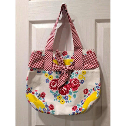 VINTAGE Tablecloth Summertime Repurpose Shoulder Purse! No. 1