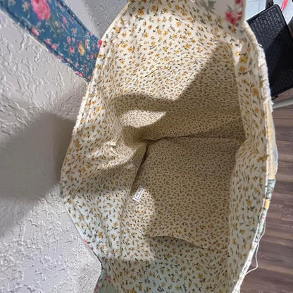 Modern Dresden Quilted Design Plate Shoulder Tote Bag Purse - Gorgeous!
