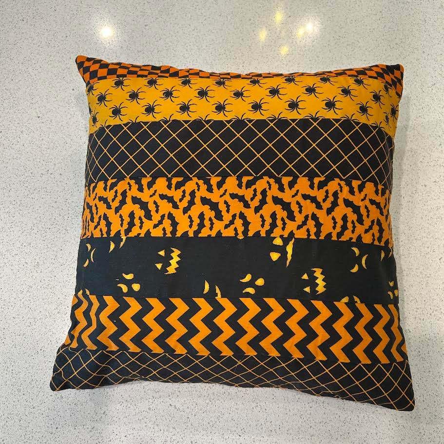 Halloween Throw Pillow - J Wecker Frisch Quilters 14" x 14" Pillow