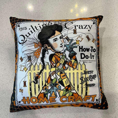Halloween Throw Pillow - J Wecker Frisch Quilters 14" x 14" Pillow