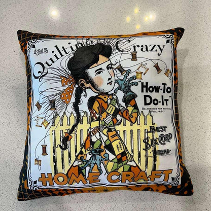 Halloween Throw Pillow - J Wecker Frisch Quilters 14" x 14" Pillow