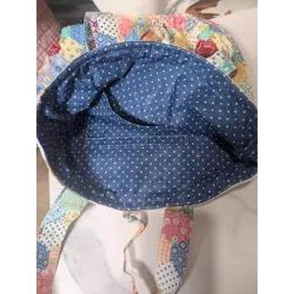 Vintage Wedding Ring Quilt Upcycled Tote Bag Purse No. 1 - Gorgeous!
