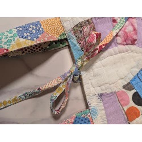 Vintage Grandma's Flower Garden Quilt Upcycled Tote Bag Purse - Gorgeous!