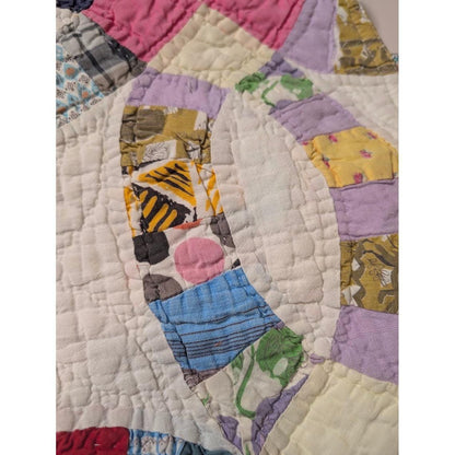 Vintage Wedding Ring Quilt Repurpose Tote Bag Purse No. 2 - Gorgeous!