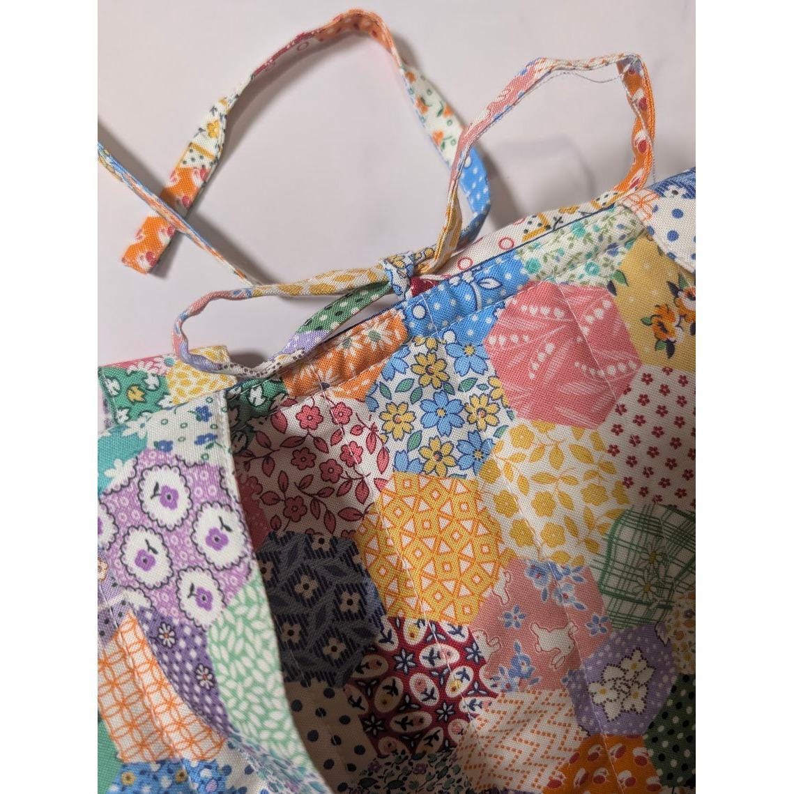 Vintage Wedding Ring Quilt Upcycled Tote Bag Purse No. 2 - Gorgeous!